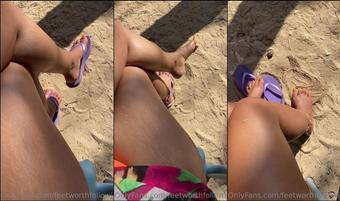 feetworthfollowing daily 685392371 2023 08 02 i love using my feet to play with my flip flops and in the sand and of course with sensitive full  (feetworthfollowing_daily)