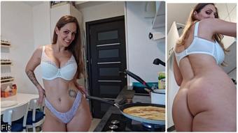 0327. MILF makes crêpes for breakfast FHD - June 27, 2024 (IndiscreetHotAndFit)