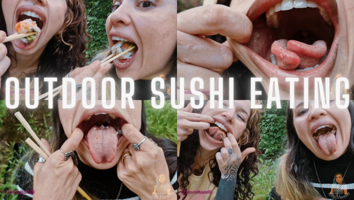Outdoor Sushi Eating With Fedora Morelli - May 16, 2025