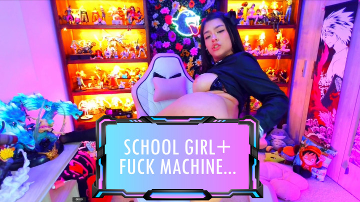 School Girl Spit on Tits + Fuck Machine Ride + Alien Blowjob - November 06, 2023