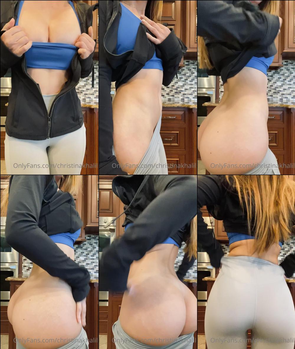 christinakhalil 07 05 2021 2103455835 Sneaking in a little video for you of todayâs gym outfit decided to go with no undie