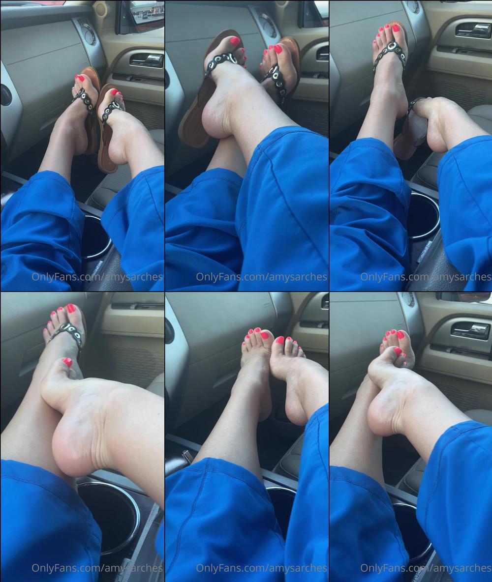 amysarches 16 04 2021 2084819612 here s my latest pedi clip for you hope you like my color and my pink high arches dangl