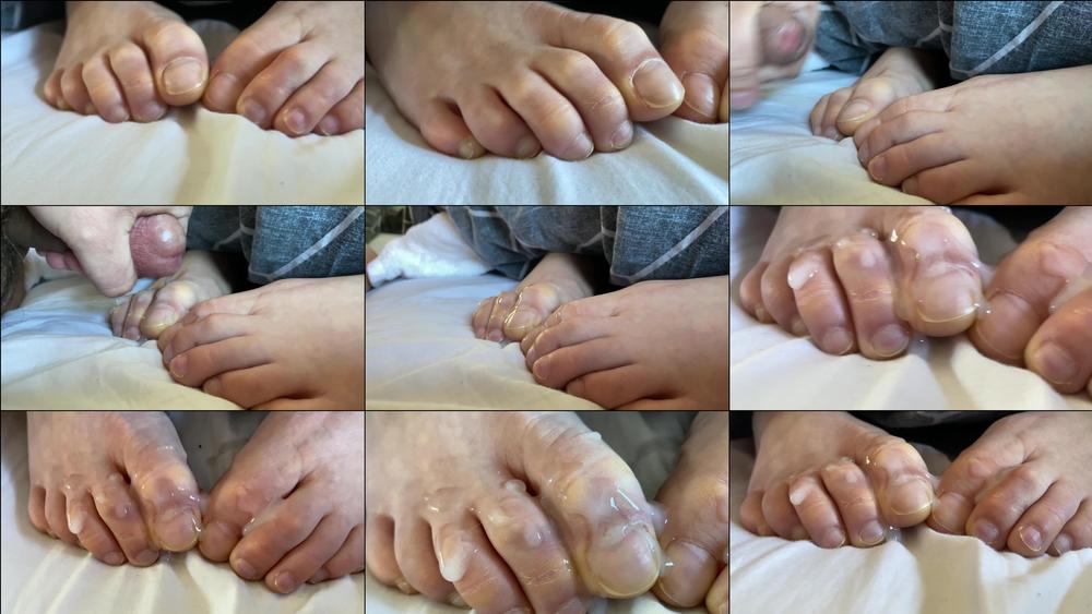 MASSIVE CUM OVER TOES - August 19, 2023