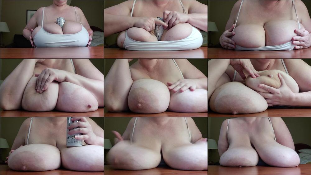 Monster mommy boobs sprawled on table - May 01, 2023