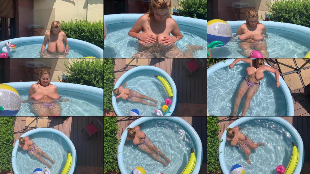 Recreational pool boob play - July 24, 2019