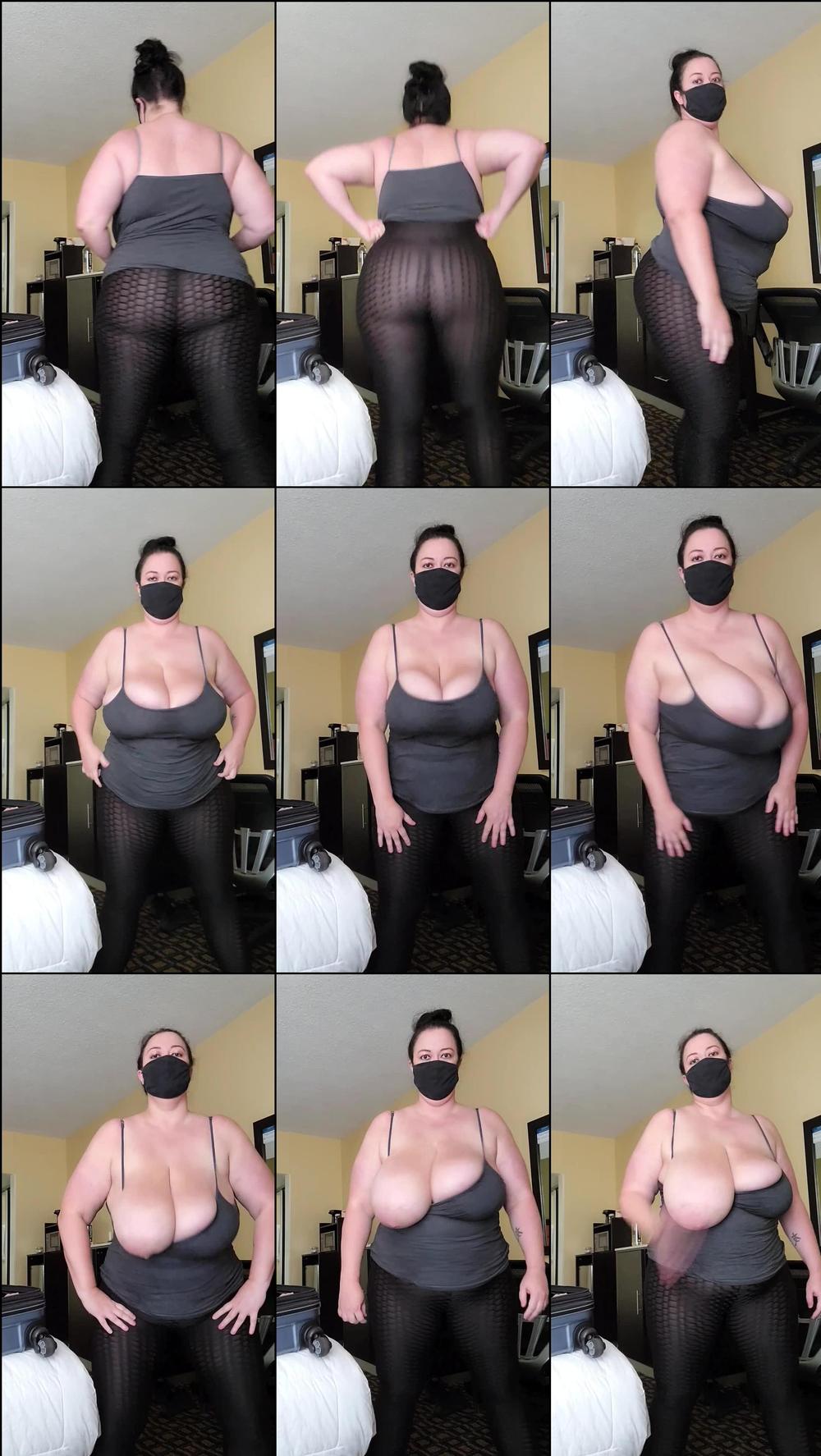 Slow motion big boob bouncing out of tank top - June 05, 2023