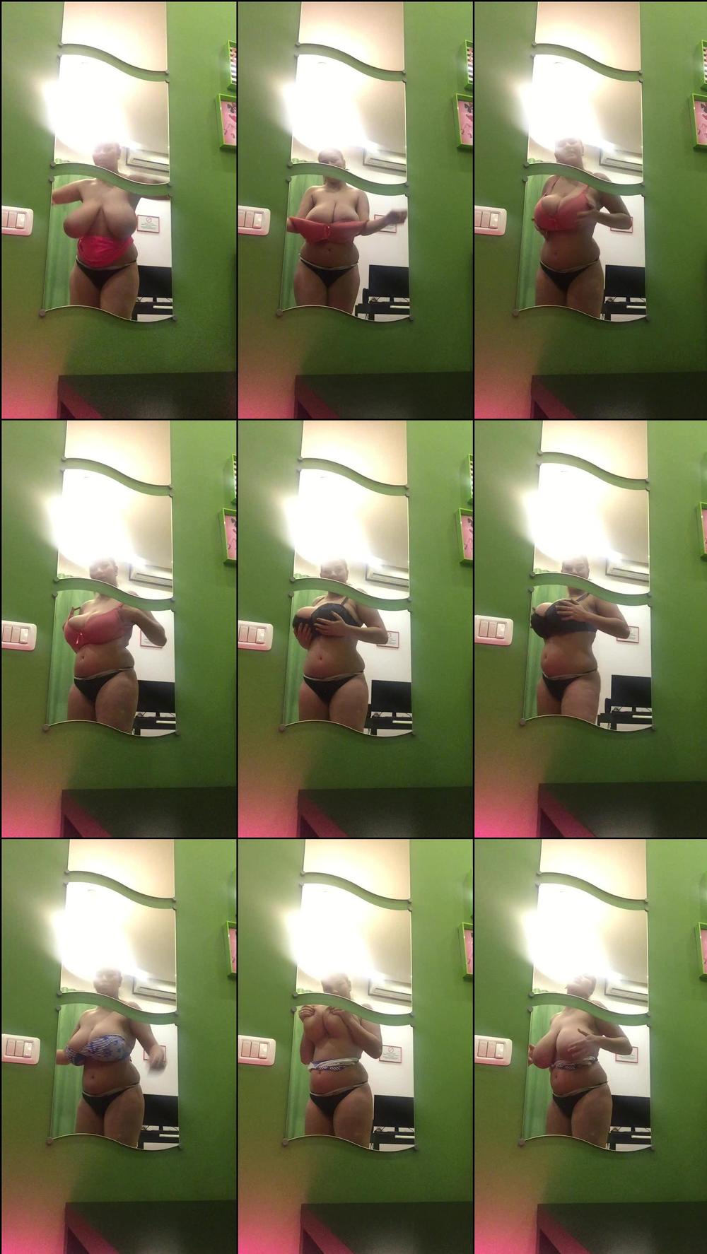 Changing bras, mirror view - January 13, 2018