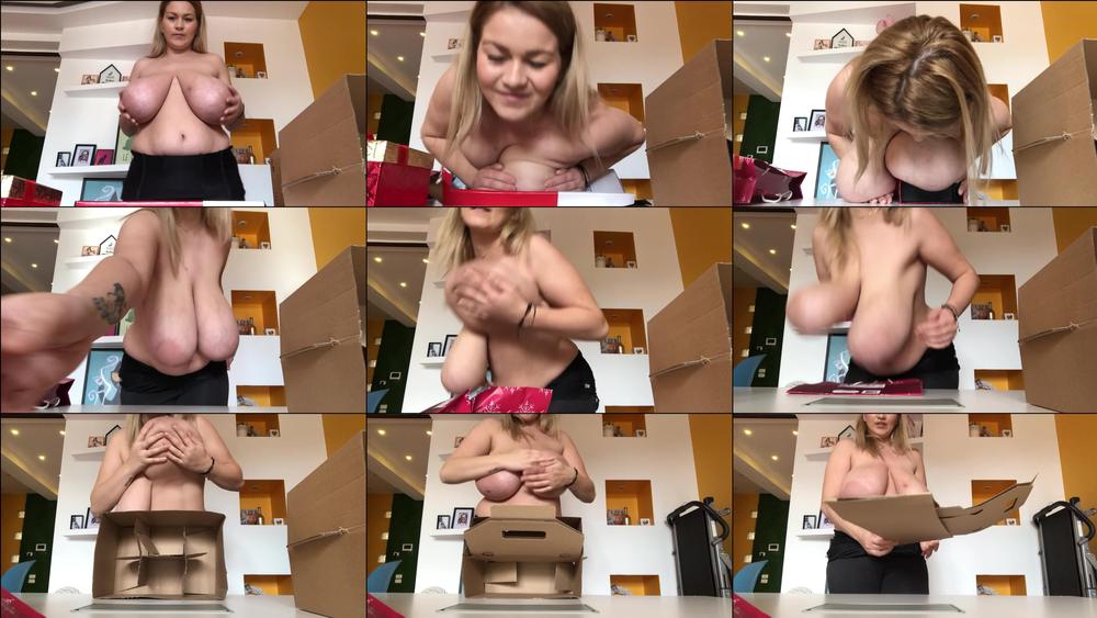 Cr*shing large boxes with my boobs - March 04, 2022