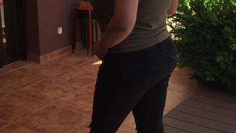 Street wear, smoking - May 25, 2018 (HugeBoobsErin)