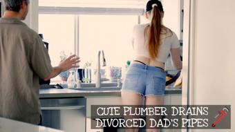 Cute Plumber Drains Divorced step-Dad's Cock - October 20, 2019 (Delilah Cass)