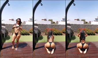 angelcrickmore 08 09 2020 856500174 So hot today  Love the shower by the pool  (angelcrickmore)