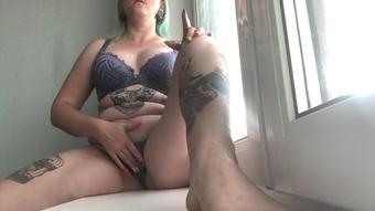 masturbation with dildo on windowsill - August 16, 2018 (YourFetishBrat)